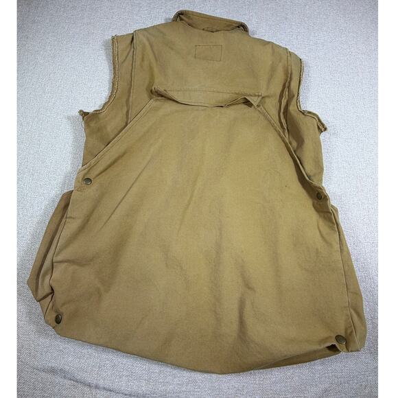 Duxback Men Medium Tan Hunting Zip Front Vest Outdoor Field Shooting Sportswear - Picture 9 of 10